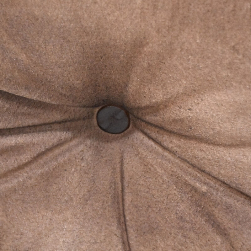 Solid Handmade Buffalo Leather Square Pouf 18"x18"x18" (Recycled Foam with Fibre Fill) Brown Color BBBACPF25 BBH Homes