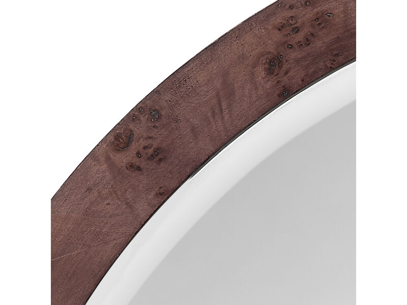 Chandler Round Mirror, Charcoal