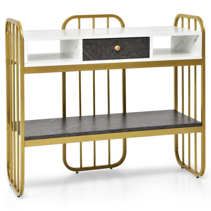 Hivvago Console Table with Drawer Storage Shelf Wide Tabletop