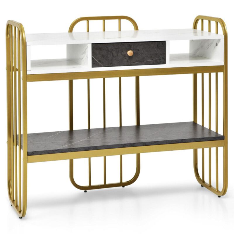 Hivvago Console Table with Drawer Storage Shelf Wide Tabletop
