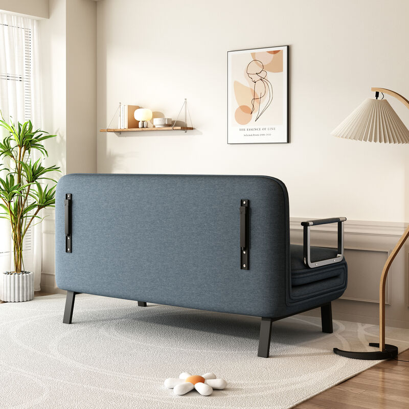Merax Tri-Fold Sleeper Sofa  Loveseat with Adjustable Backrest