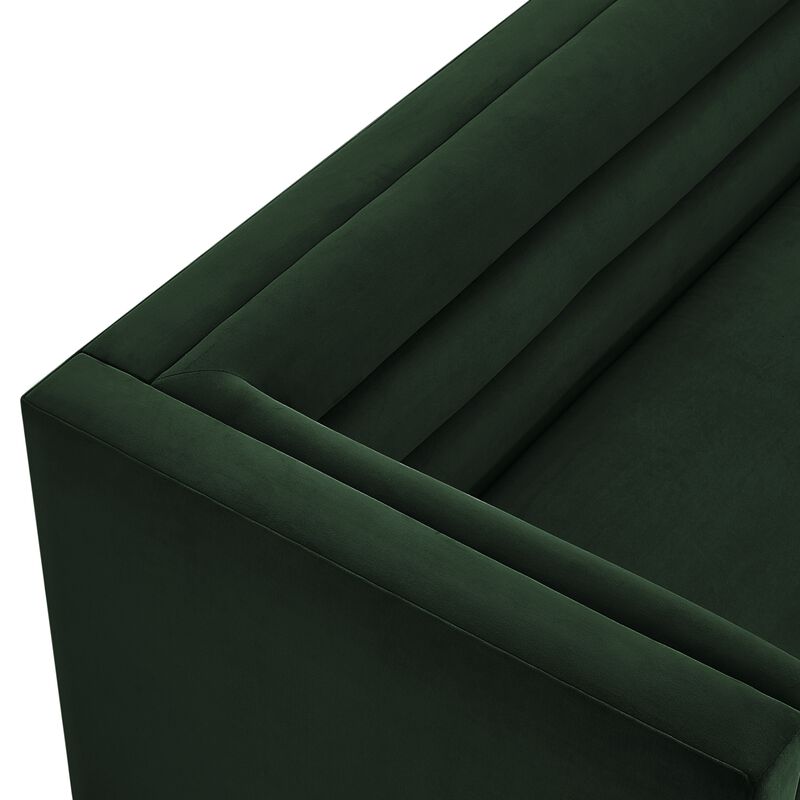 Inspired Home Eila Velvet Left Facing Chaise Sectional Sofa