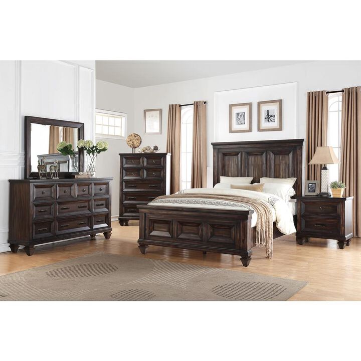 New Classic Furniture Furniture Sevilla 5-Piece Wood King Bedroom Set in Walnut