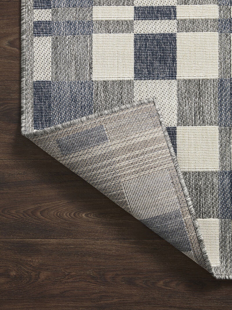 Rainier RAI04 Ivory/Denim 5'3" x 7'7" Rug