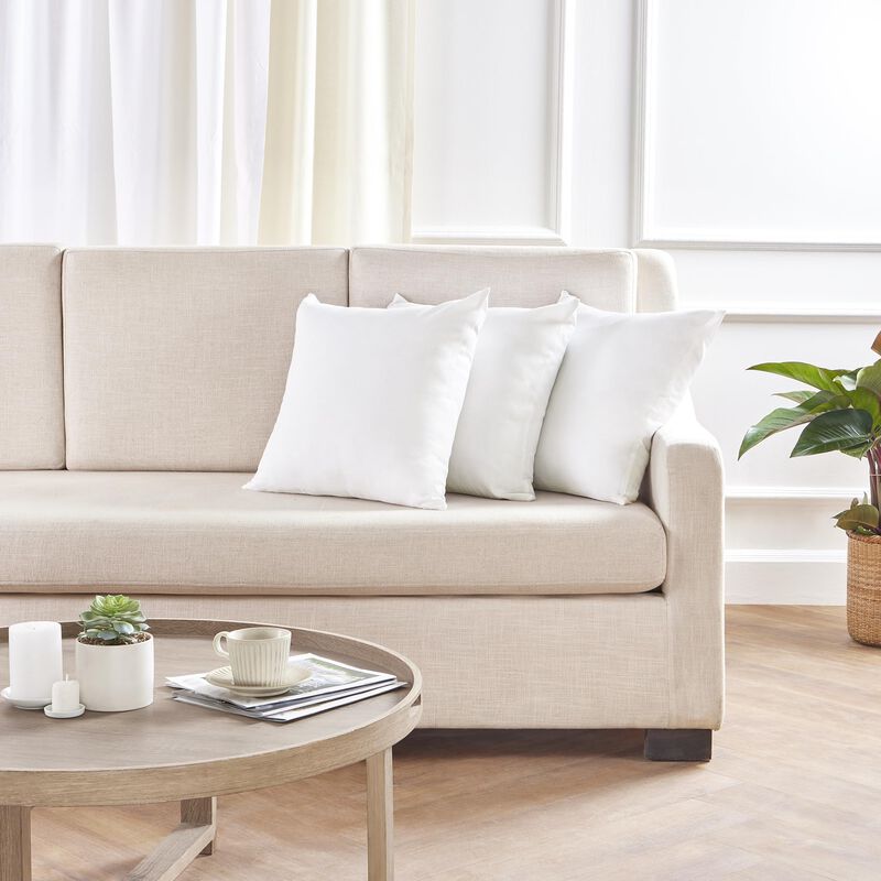 Solino Home Decorative Linen Pillow Cover 20 x 20 Inch - 100% European Flax Throw Pillow Case with Invisible Zipper | Montauk