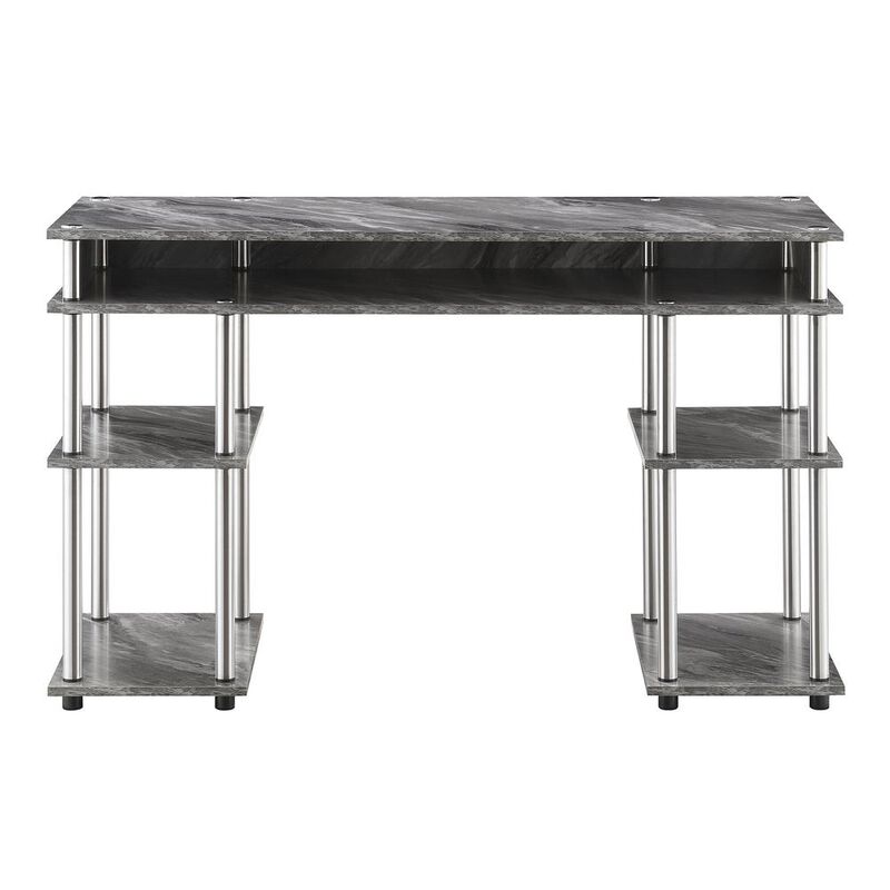 Convenience Concepts Designs2Go No Tools Student Desk, Gray Marble