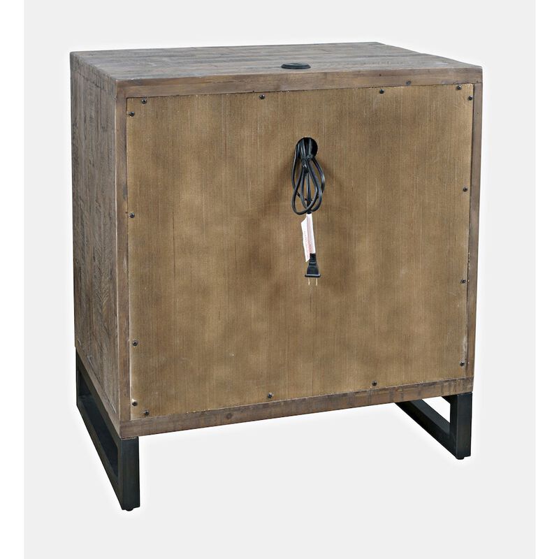 Jofran East Hampton Modern Coastal 25 Distressed Solid Wood Nightstand