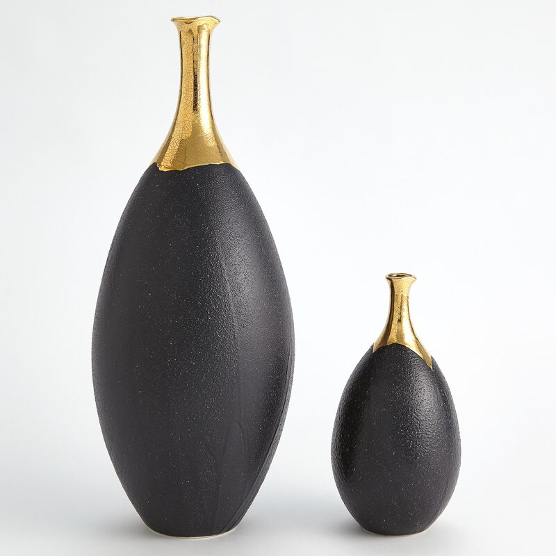 Dipped Golden Crackle Vase