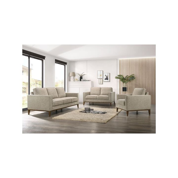 Porter Designs Annie Wood Trim Sofa, Cream