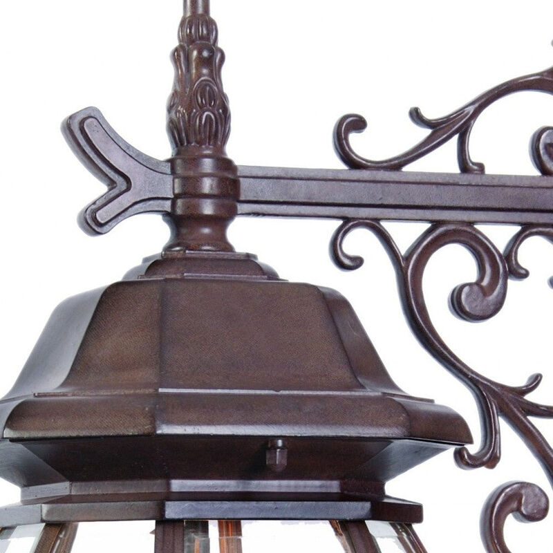 Hivvago Three Light Dark Brown Hanging Glass Globe Wall Light