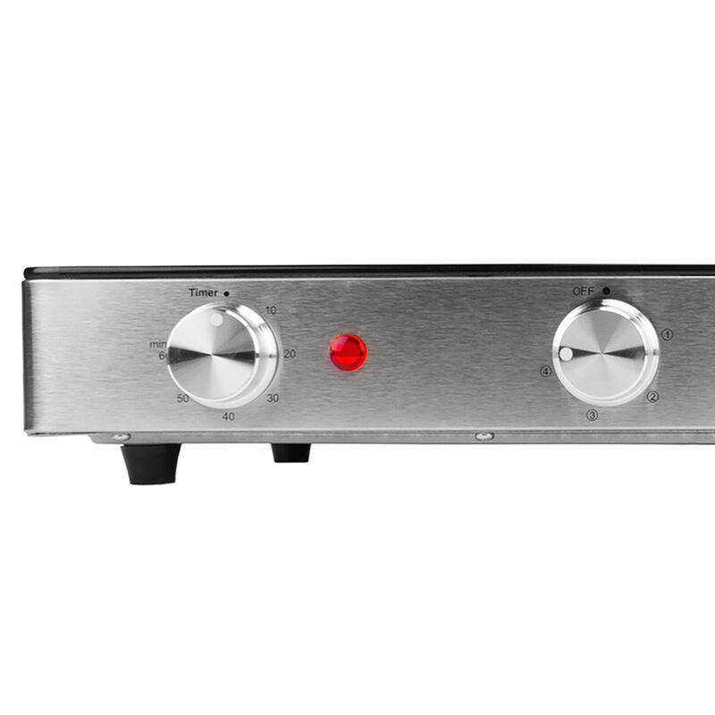 Brentwood Select 1800 Watt Double Infrared Electric Countertop Burner in Stainless Steel with Timer