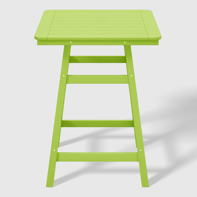 WestinTrends 5-Piece HDPE Outdoor Patio Dining Bar Bistro Table Set with Counter High Bar Stool