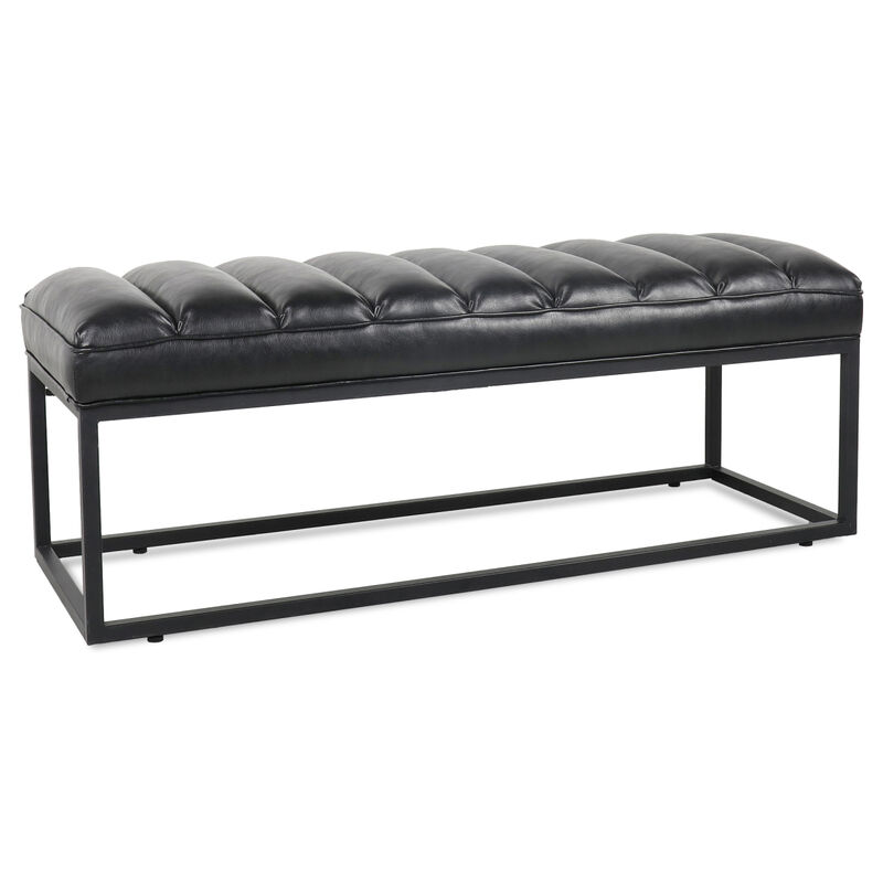 Metal Base Upholstered Bench For Bedroom For Entryway
