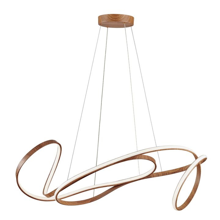 Moscow Chandelier Wood Metal Integrated LED Dimmable