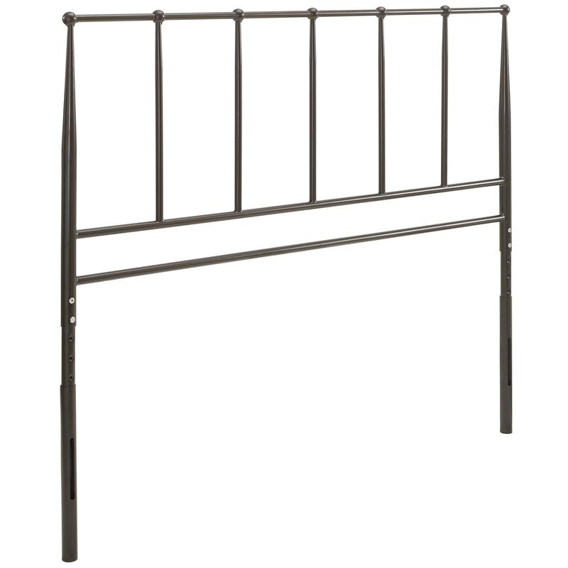 Modway - Kiana Queen Metal Stainless Steel Headboard Brown