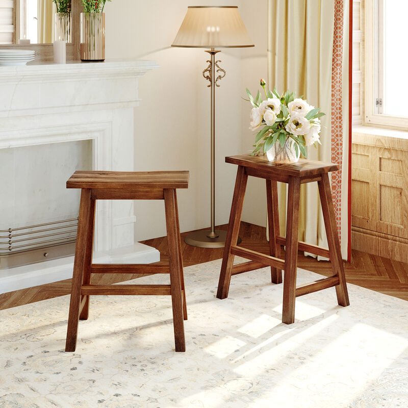 Farmhouse 2-piece Counter Height Kitchen Dining Stools