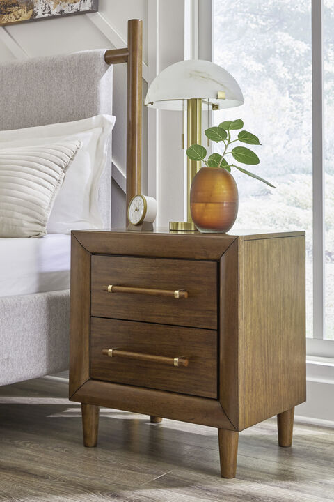 Lyncott 24" 2-Drawer Charging Nightstand