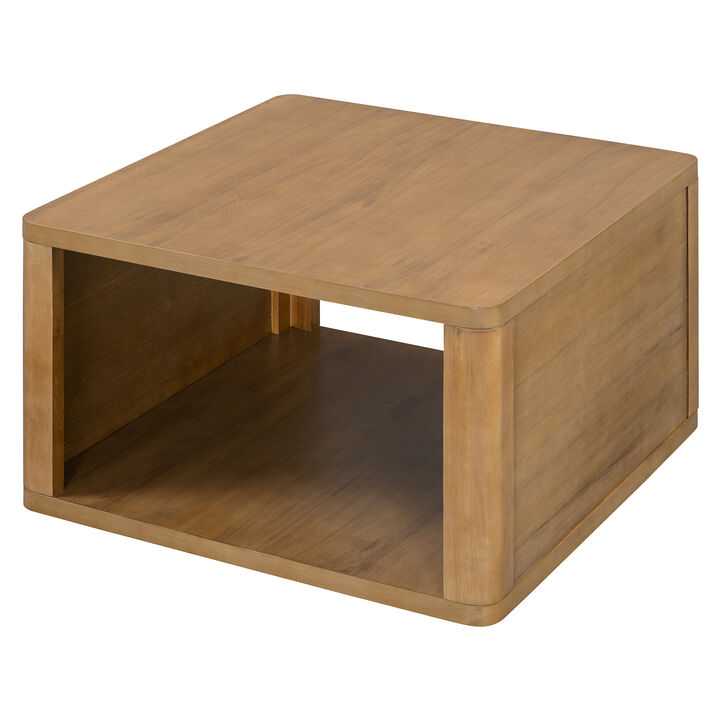 Merax Farmhouse Square Coffee Table for Living Room
