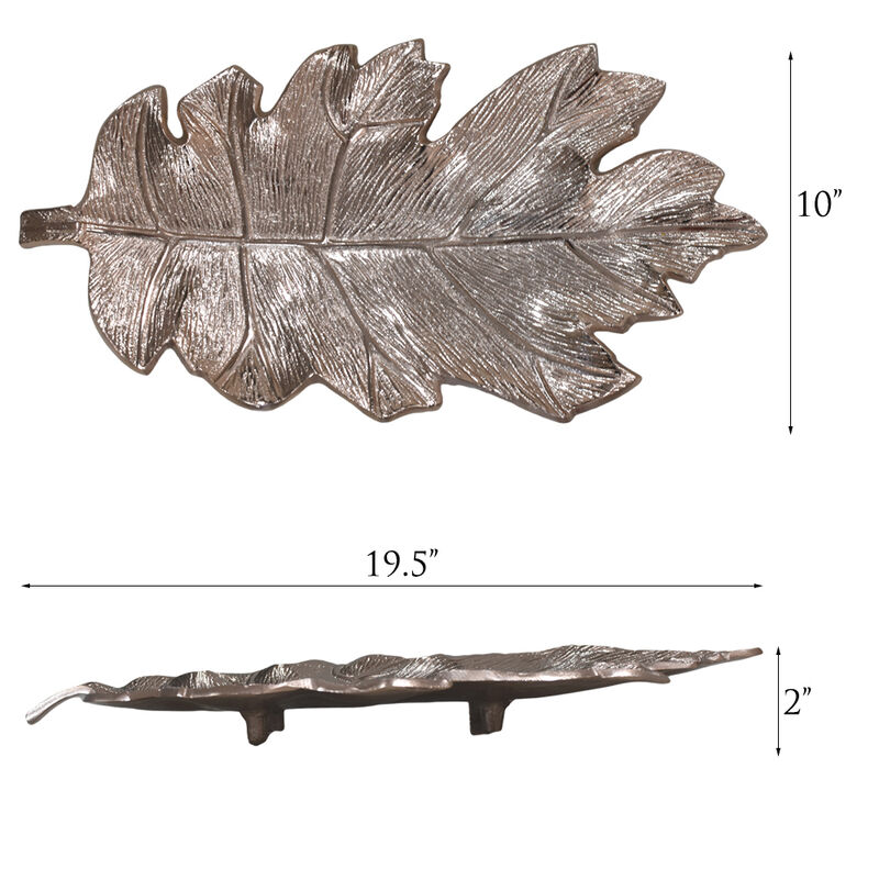 Handmade Decorative Gold Color Coated 8.26 x 4.13 x 0.9 Inches Aluminium Tray 053AB BBH Home's
