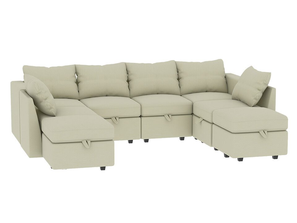 Livelylodge Modern L-Shaped Modular Sectional Sofa, Polyester Upholstery with Sturdy Wooden Frame, Comfortable Couch for Living Room or Office, Space-Saving Design 109''L x 78''W x 34''H