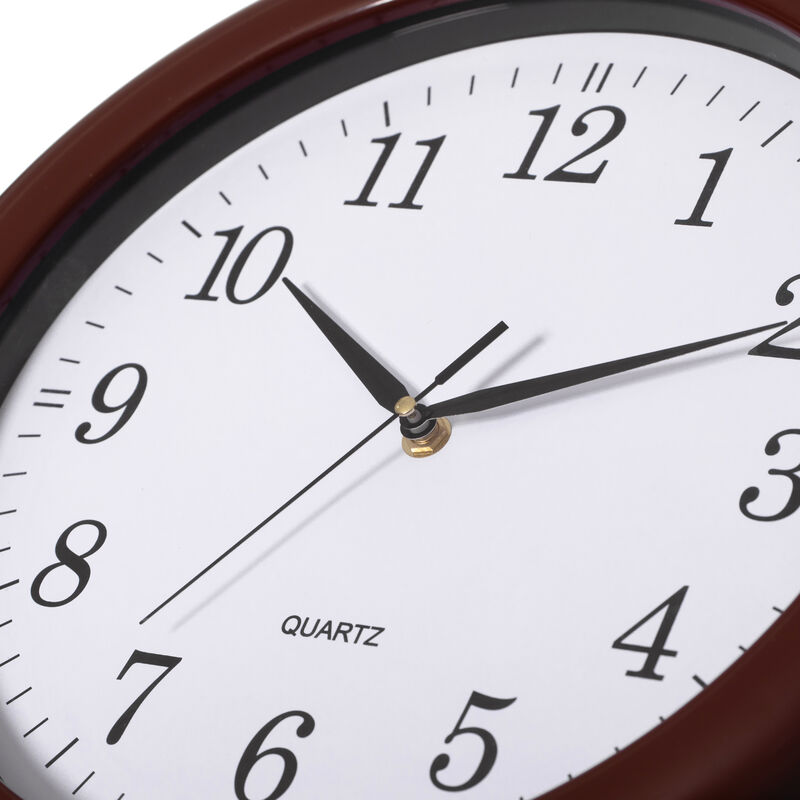 Set of 2 13.75 Inch Plastic White Round Silent, Non-Ticking Battery Operated Simple Modern Analog Wall Clock. Perfect for Office, Classroom, Living Room, Dining Room, Bed Room and Kitchen Wall Decor.