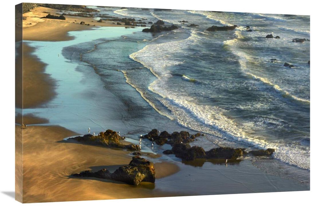Incoming waves at Bandon Beach, Oregon-Canvas Art-36x24