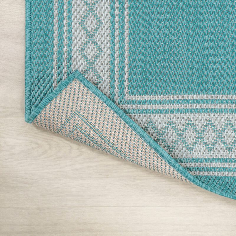Lucia Classic Diamond Border Indoor/Outdoor Area Rug