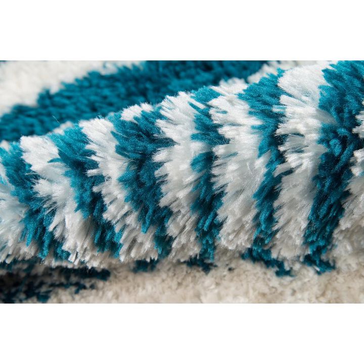 Novogratz Contemporary Rectangle Area Rug, Turquoise, 5' X 7'6