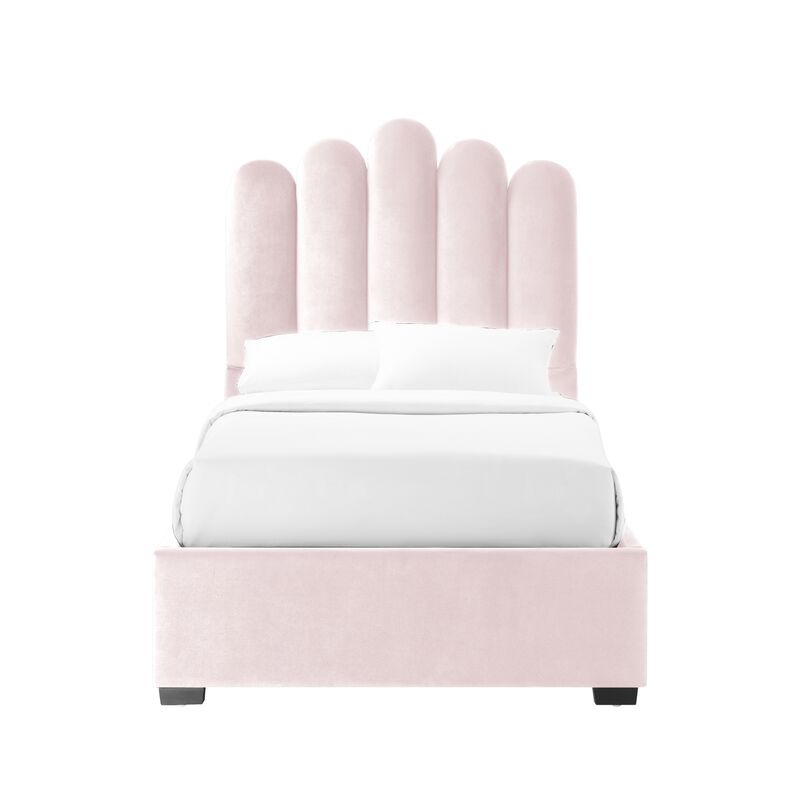 Inspired Home Goldy Velvet Platform Bed