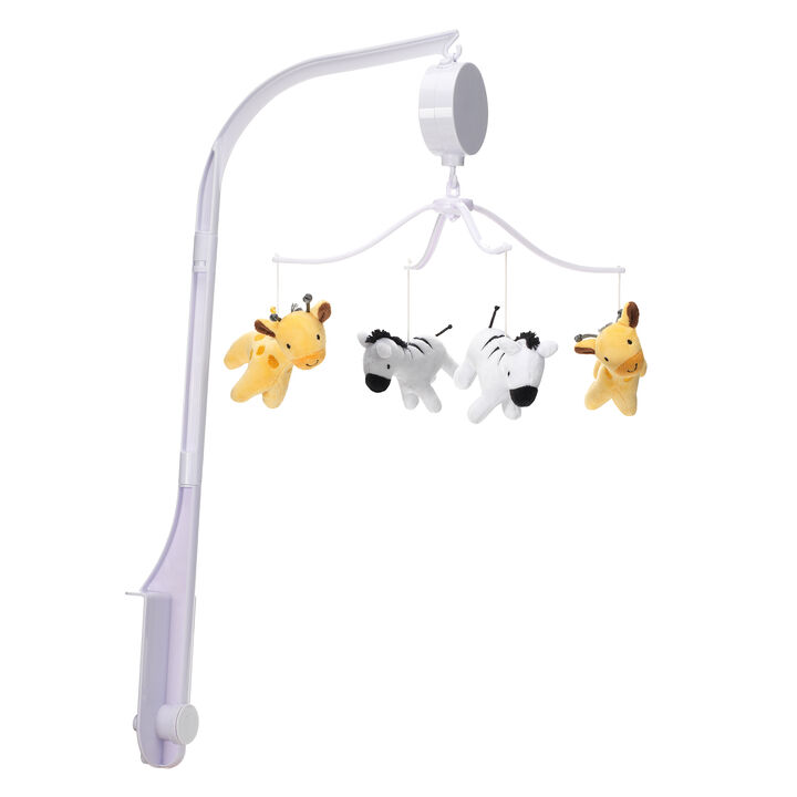 Bedtime Originals Mighty Jungle Animals Giraffe/Zebra Musical Baby Crib Mobile