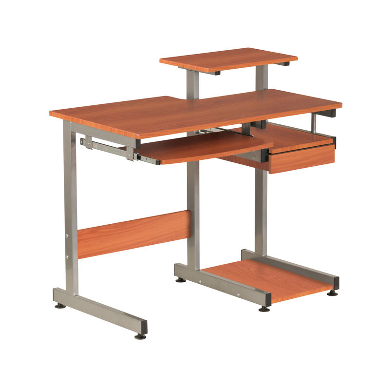 Complete Computer Workstation Desk, Woodgrain