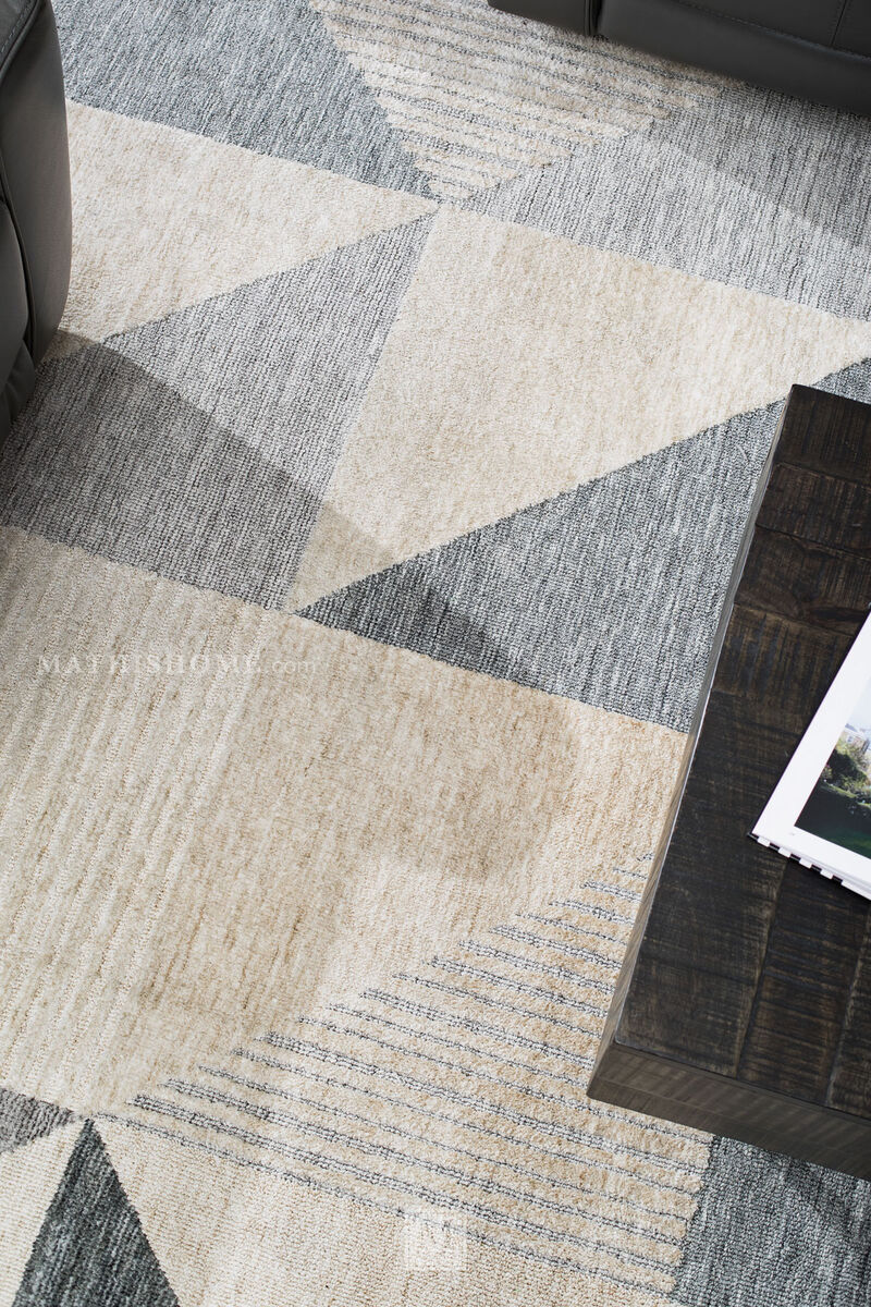 Bowen Oblique Blue 8'x10' Rug by Drew and Jonathan