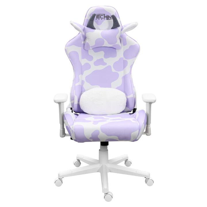 Techni Sport TS85 Lavender Print COW Series Gaming Chair