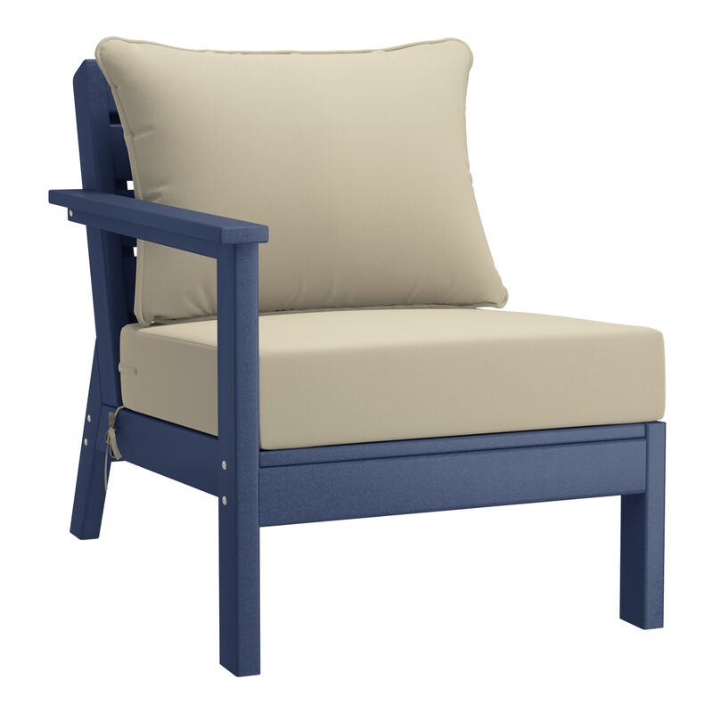 WestinTrends Outdoor Patio HDPE Loveseat Sofa with Patio Cushions