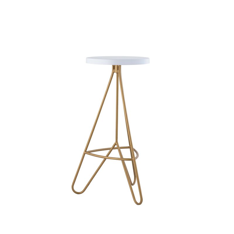Trinity 30" Modern Industrial Iron Tripod Backless Bar Stool