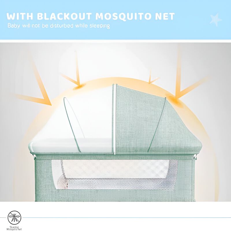 Baby Bassinet Bedside Sleeper 3-in-1 Adjustable Bedside Crib for Newborns & Infants
