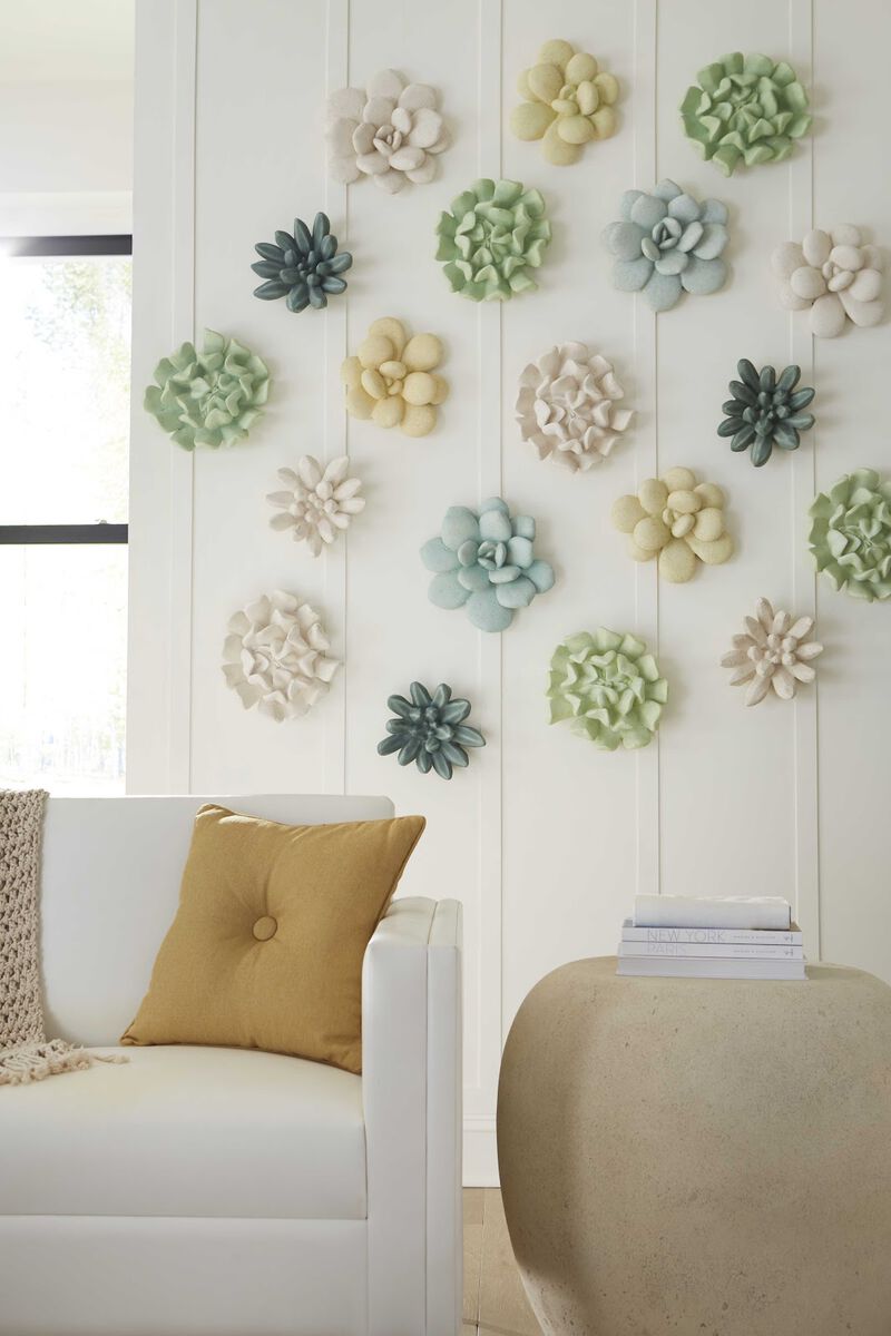 Laui Succulent Wall Art in Sage