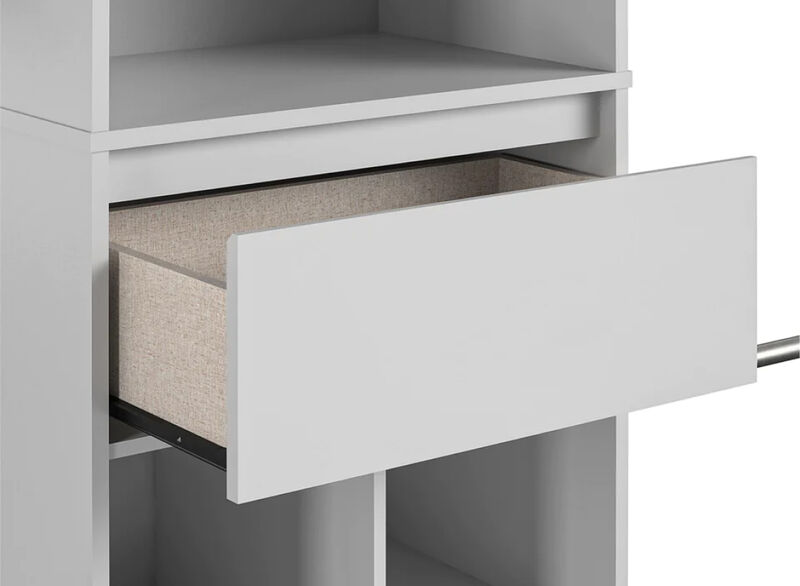 Grow With Me Adjustable Kids Closet Organizer System with Adjustable Poles