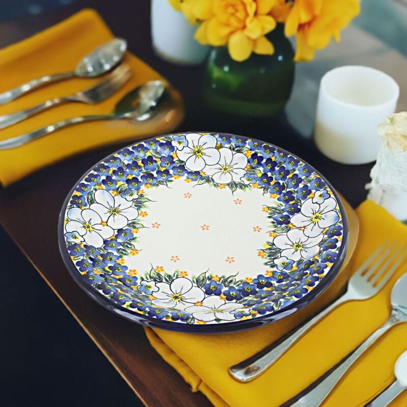 Blue Rose Polish Pottery Serenity Dinner Plate
