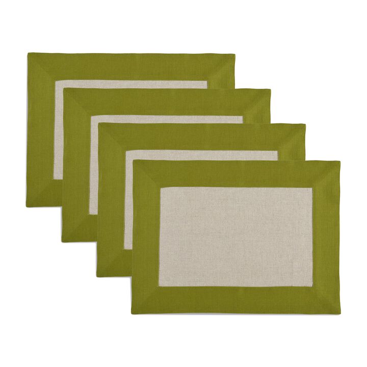 Solino Home 100% Pure Linen 14 x 19 Inch Placemats Set of 4 | Contempo