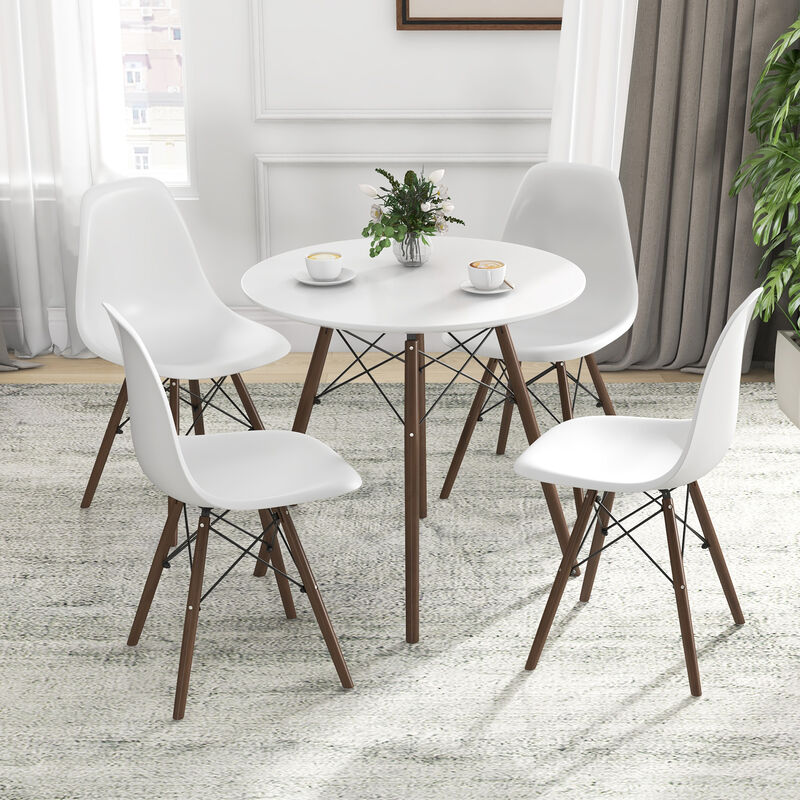 5 Pieces Table Set With Solid Wood Leg For Dining Room