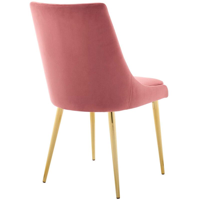 Modway Viscount Modern Accent Performance Velvet Dining Chair, Dusty Rose