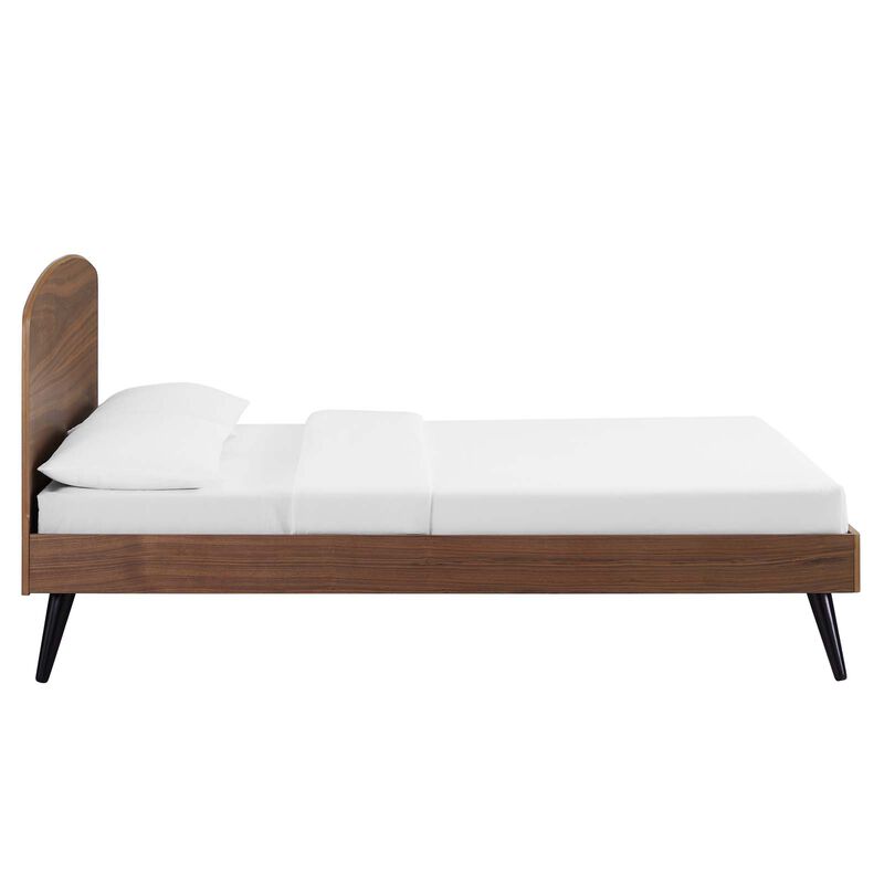 Modway - Bronwen Queen Wood Platform Bed Walnut