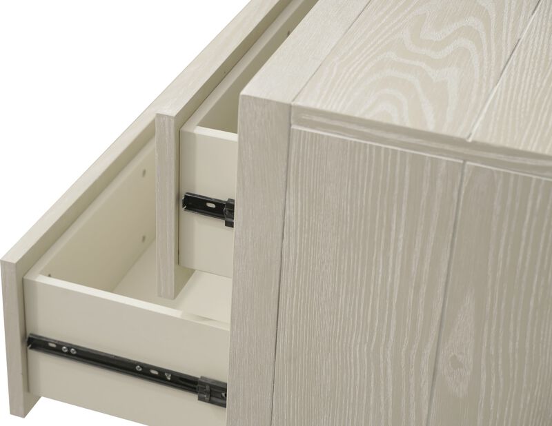 Maxime Three Drawer USB-Charging Nightstand
