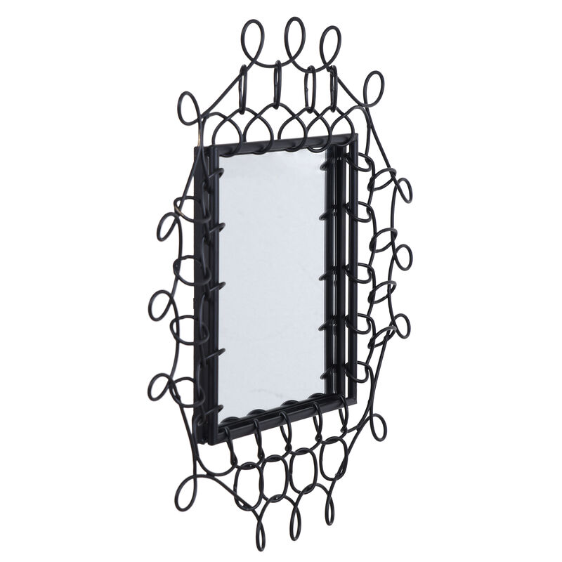 Black Chain Link Mirror Small