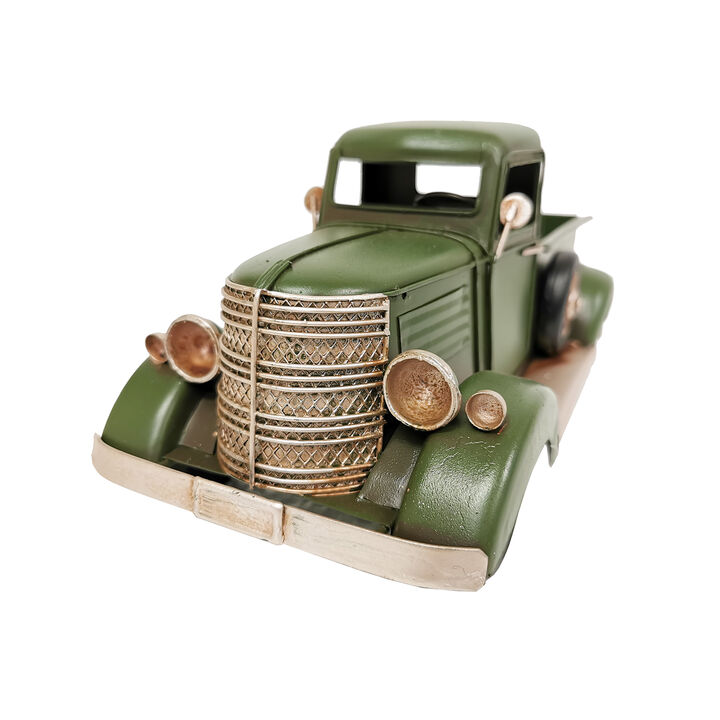 Green Vintage Pickup Truck Metal Model