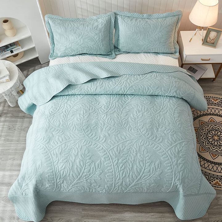 MarCielo 100% Cotton Oversized Bedspread Quilt Set T