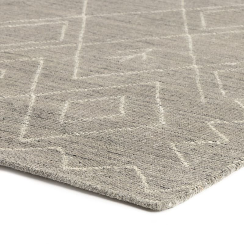 Nador Grey Moroccan Hand Knotted 8' x 10' Rug