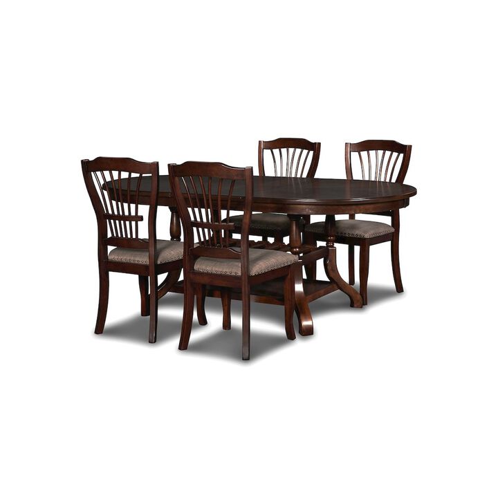 New Classic Furniture Bixby 5-Piece Wood Dining Room Set, Espresso
