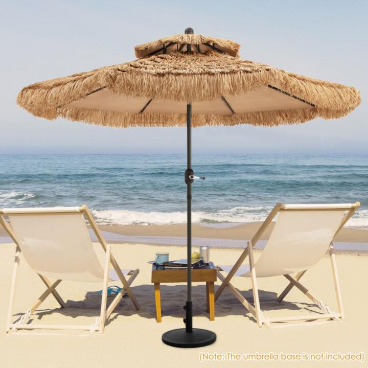 Hivvago 9 Feet Thatched Tiki Umbrella with 8 Ribs